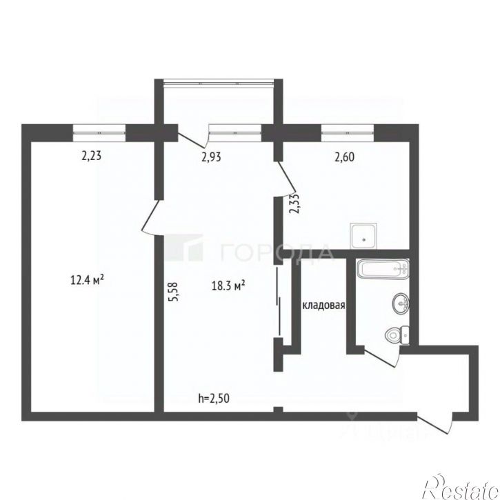2-комн квартира ул Кутузова, 60,  д. 60