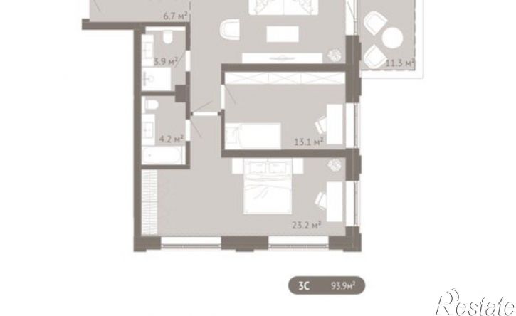 3-комн квартира в новом доме ул Энтузиастов, 24А,  д. 24А
