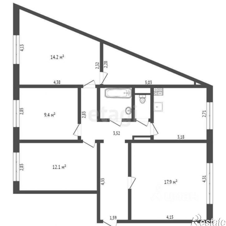 4-комн квартира ул Чернышова, 2,  д. 2