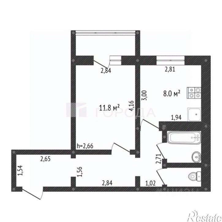 1-комн квартира ул Карла Маркса, 7А,  д. 7А