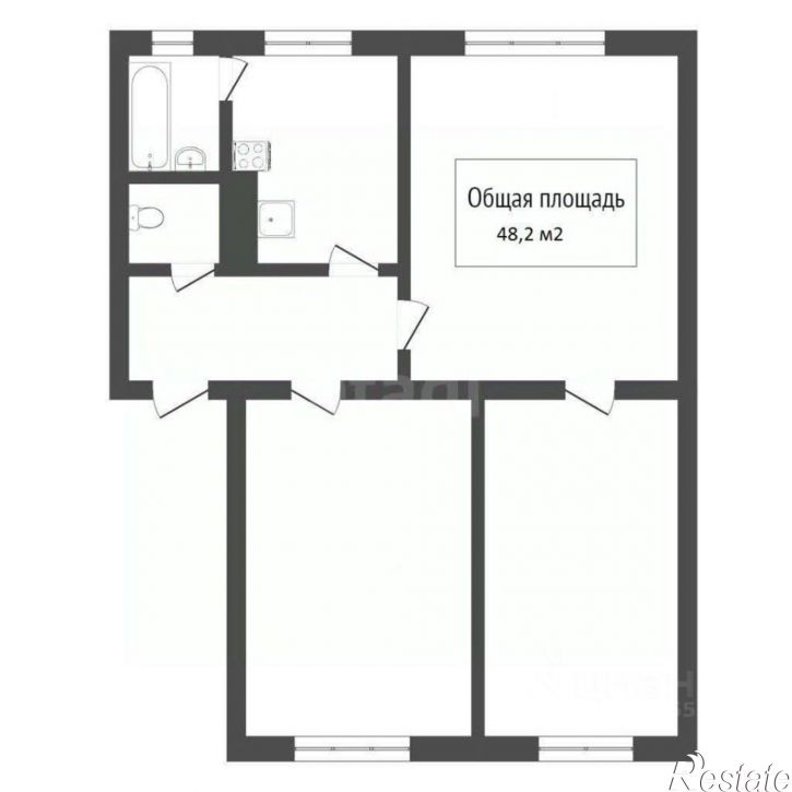 3-комн квартира ул Хитарова, 26,  д. 26