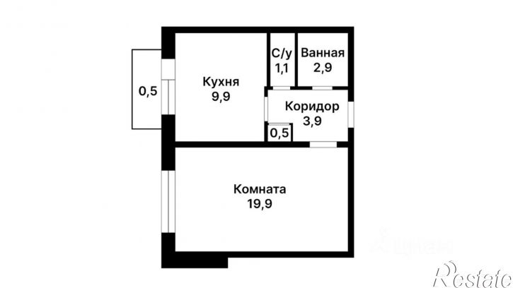 1-комн квартира ул Рокоссовского, 23,  д. 23
