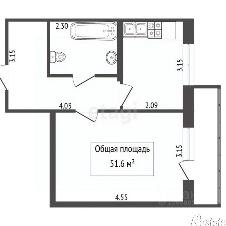 2-комн квартира пр-кт Строителей, 90Б,  д. 90Б