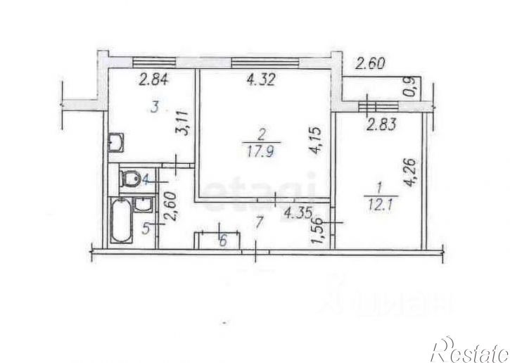2-комн квартира ул Тольятти, 56,  д. 56
