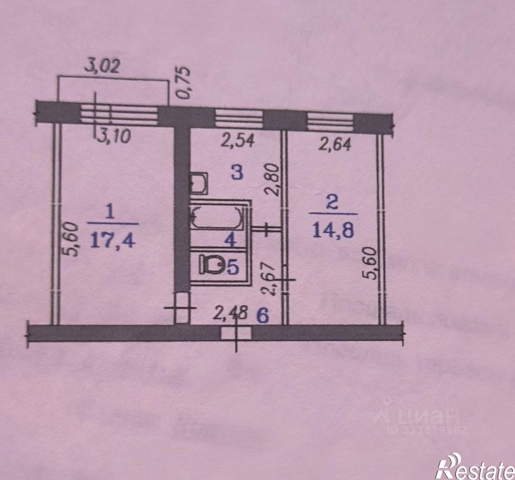 2-комн квартира пр-кт Архитекторов, 26А,  д. 26А
