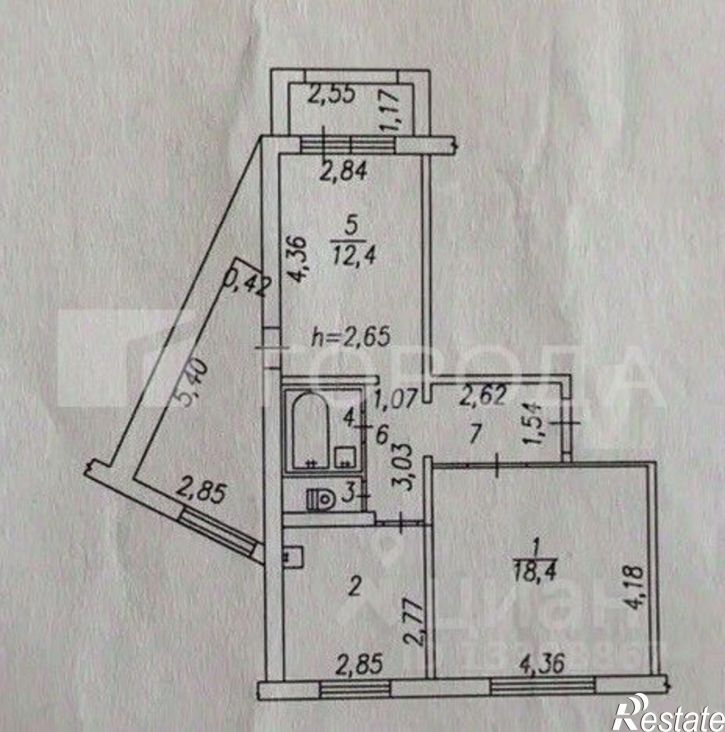 2-комн квартира проспект Авиаторов, 57,  д. 57