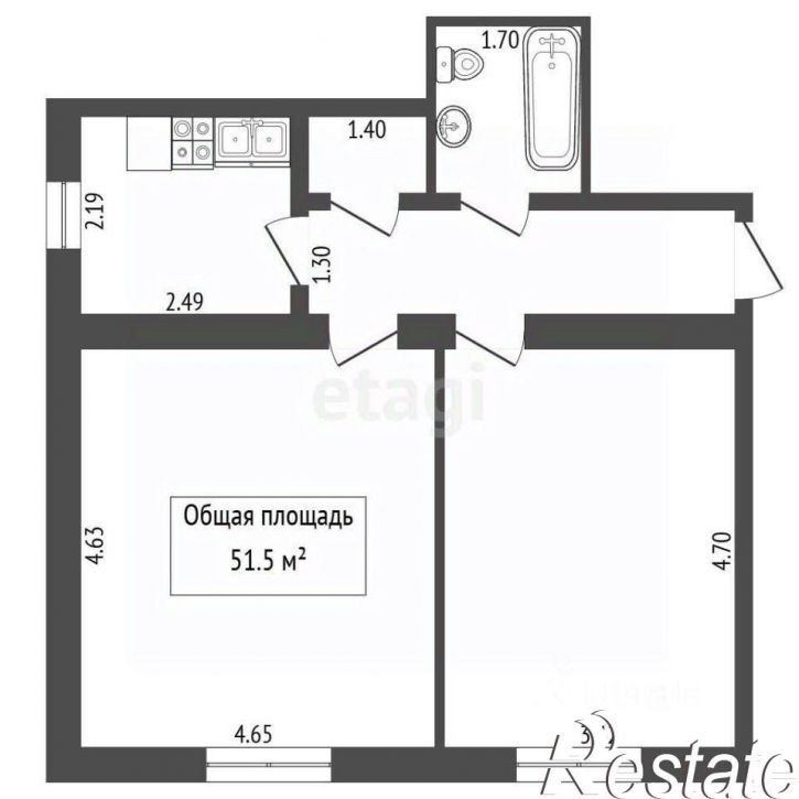 2-комн квартира улица Невского, 7,  д. 7