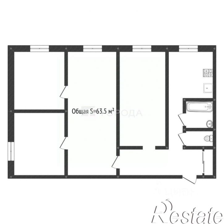 4-комн квартира улица Шункова, 19,  д. 19