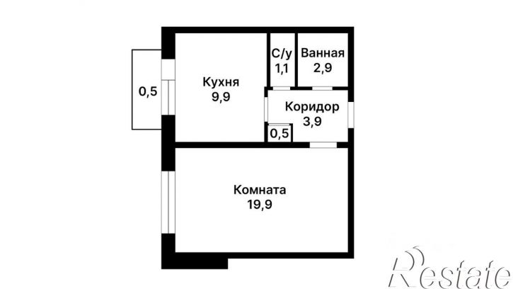 1-комн квартира улица Рокоссовского, 23,  д. 23